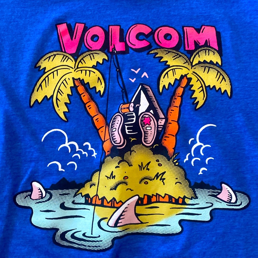 Youth Volcom Shirt. Blue. Size L/G